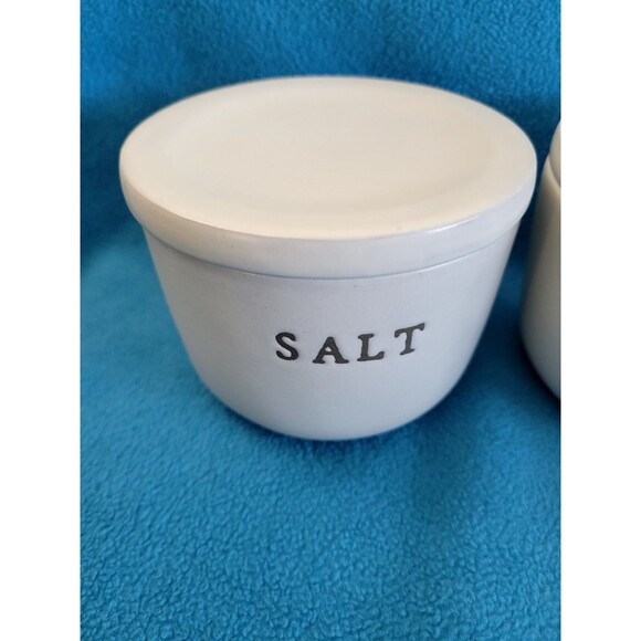 Magnolia Hearth and Hand Salt & Pepper Stoneware Pinch Bowl Cellar Set - Picture 2 of 16